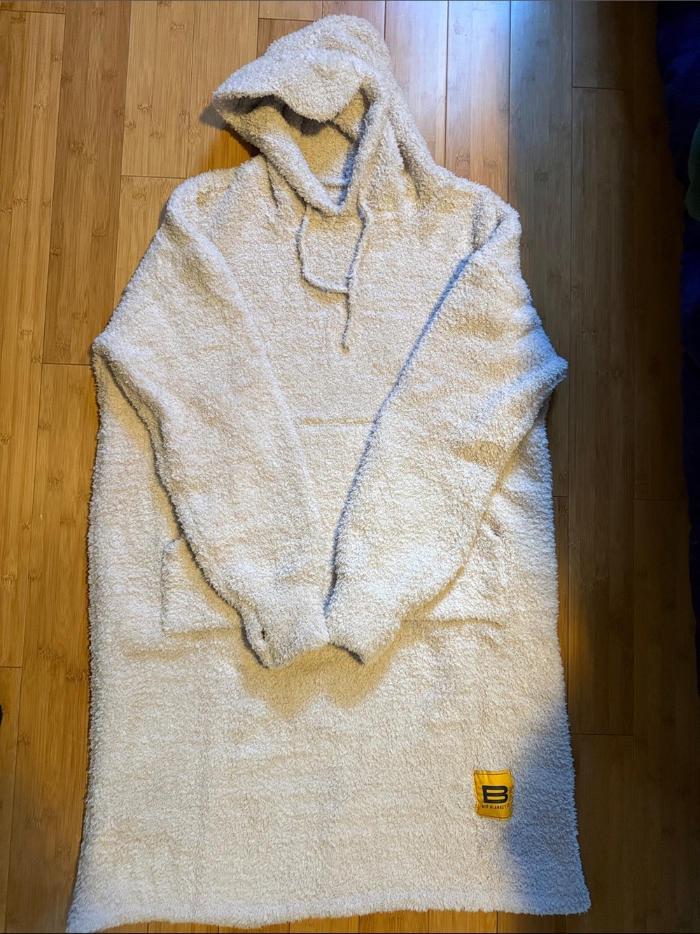 Cozy Cream Sherpa Hoodie Poncho by